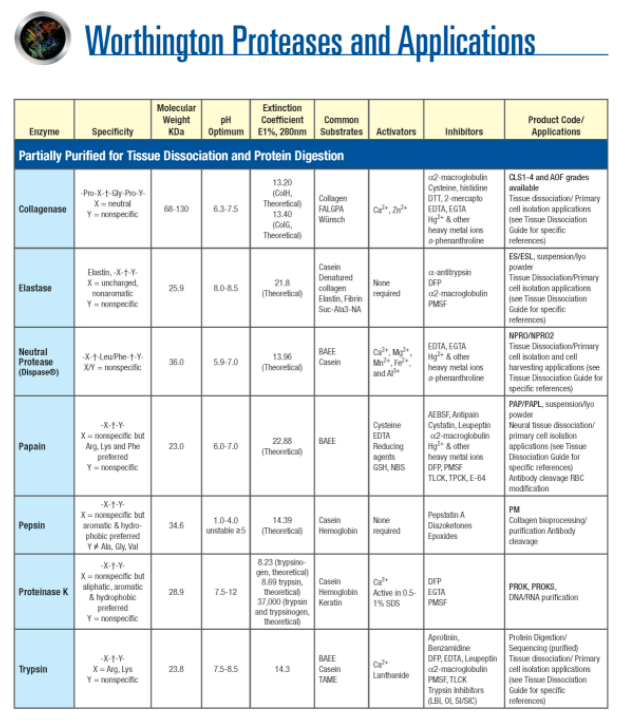 Worthington丨艾美捷蛋白质组学/蛋白酶方案