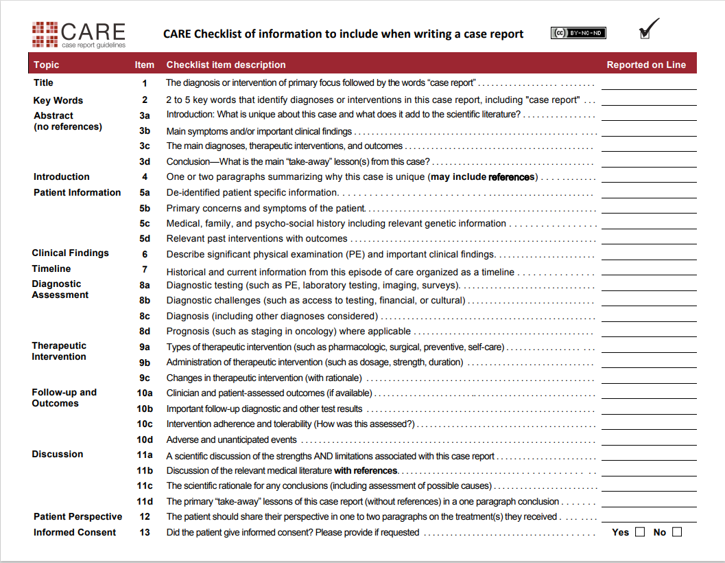 如何把临床病例变成SCI论文？CARE写作指南解读来啦！