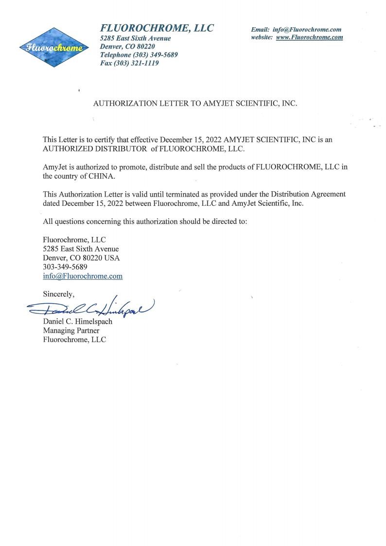 Fluorochrome代理授权书艾美捷科技