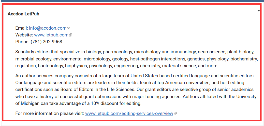 美国密歇根大学医学院与LetPub建立合作伙伴关系