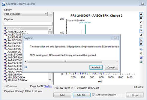 【详解】如何使用Skyline从DDA数据中的MS1扫描提取定量信息