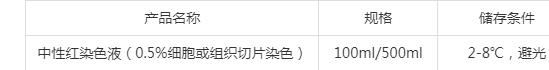 古朵阐述：中性红染色液(0.5%细胞或组织切片染色)