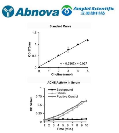 Abnova ACHE 活性检测试剂盒解决方案（标准曲线）