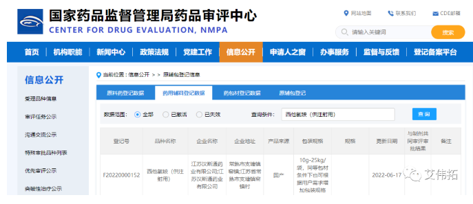 西他氯铵买一赠一！西他氯铵（供注射用）与氨丁三醇（供注射用）登记号已公示！