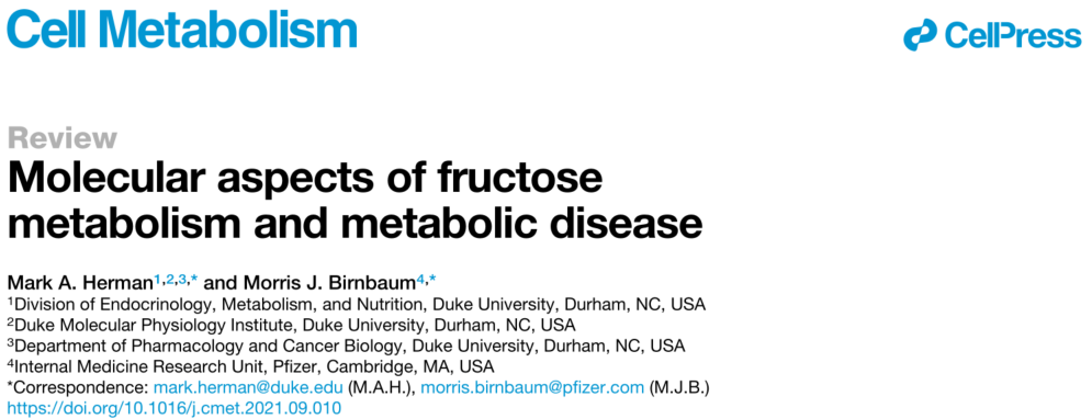 Cell Metabolism | 果糖代谢 (一)