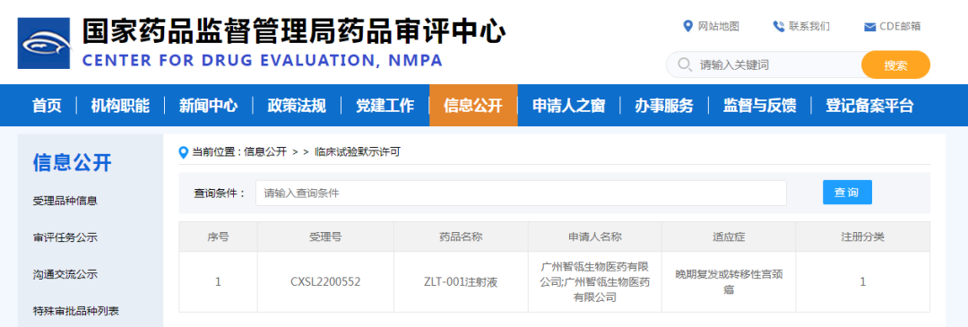 赛业生物合作伙伴—智瓴生物ZLT-001注射液获批临床试验默示许可