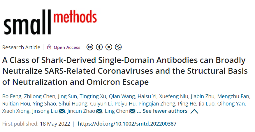 来自鲨鱼的纳米抗体可有效中和多个新冠变异株