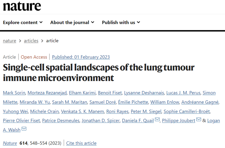 【Nature】| 成像质谱流式技术助力肺癌免疫微环境研究