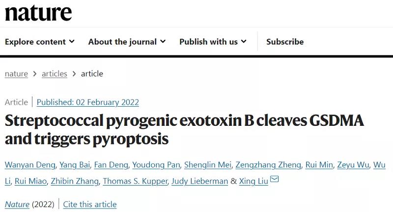 Nature：中科院刘星教授团队首次揭示化脓链球菌感染免疫应答机制