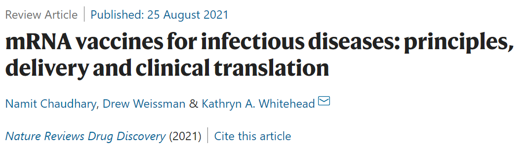 mRNA 技术应用——传染病疫苗