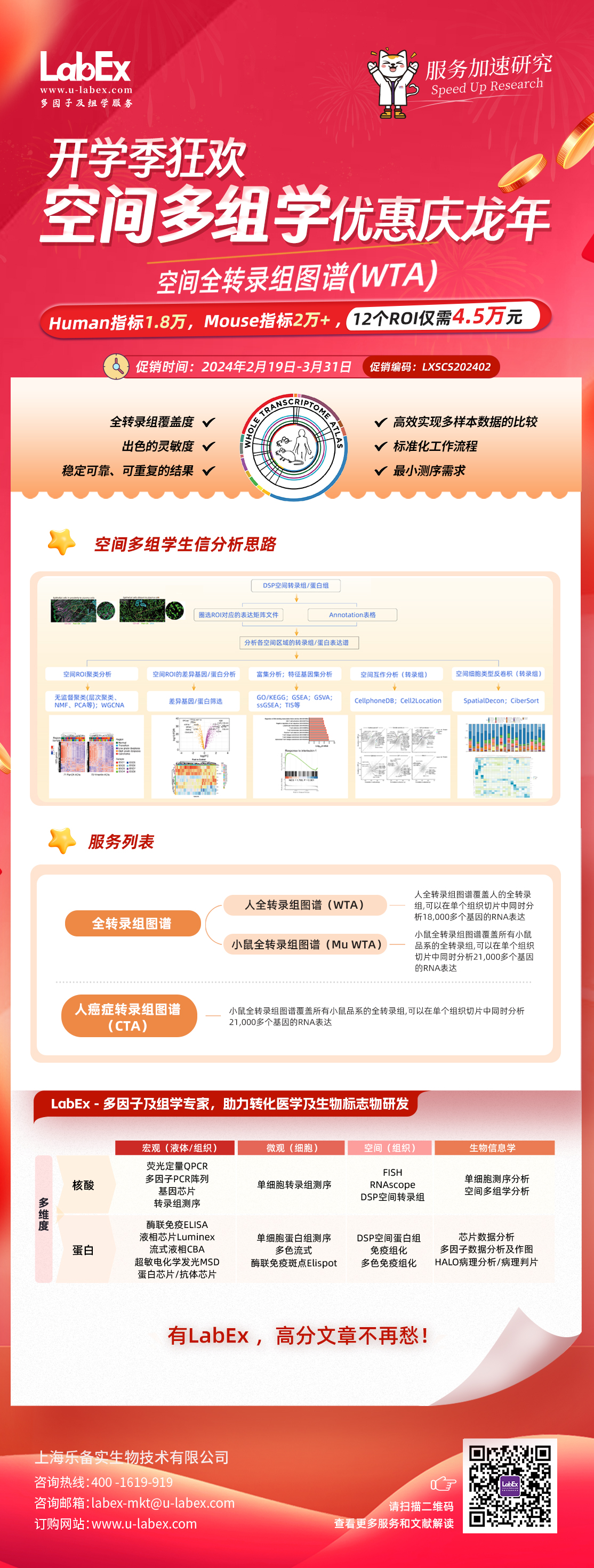 开学季狂欢，空间多组学优惠庆龙年
