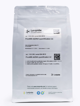 B1102 Pico488-dsDNA定量试剂盒，易于使用，灵敏度高