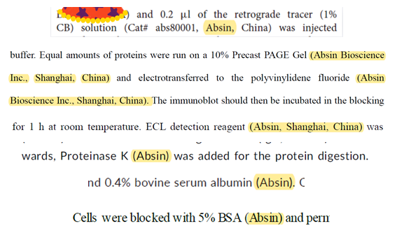 Absin收录的产品文献数量已超1100篇！