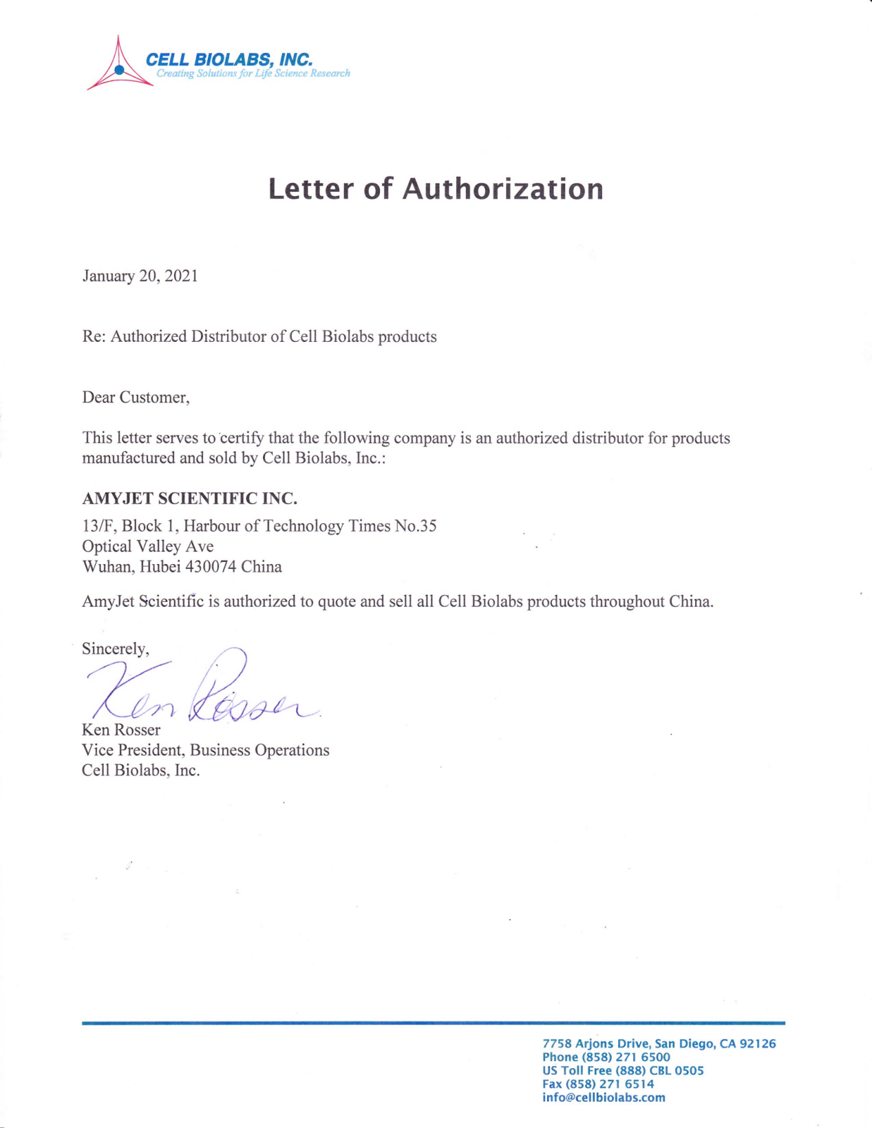 Cell Biolabs丨Cell Biolabs中国代理丨艾美捷科技