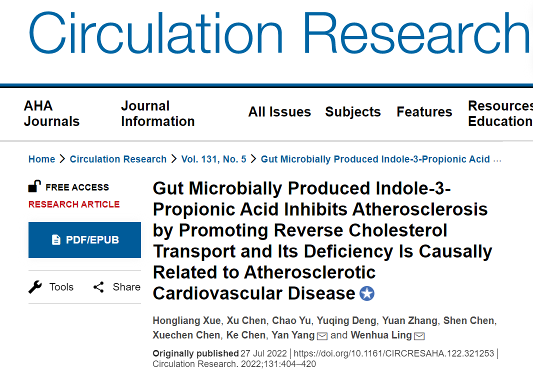 肠道菌群可抑制动脉粥样硬化？！竟是因为这个代谢物……