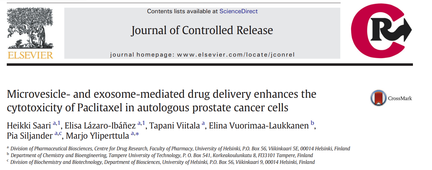 干货：外泌体装载紫杉醇