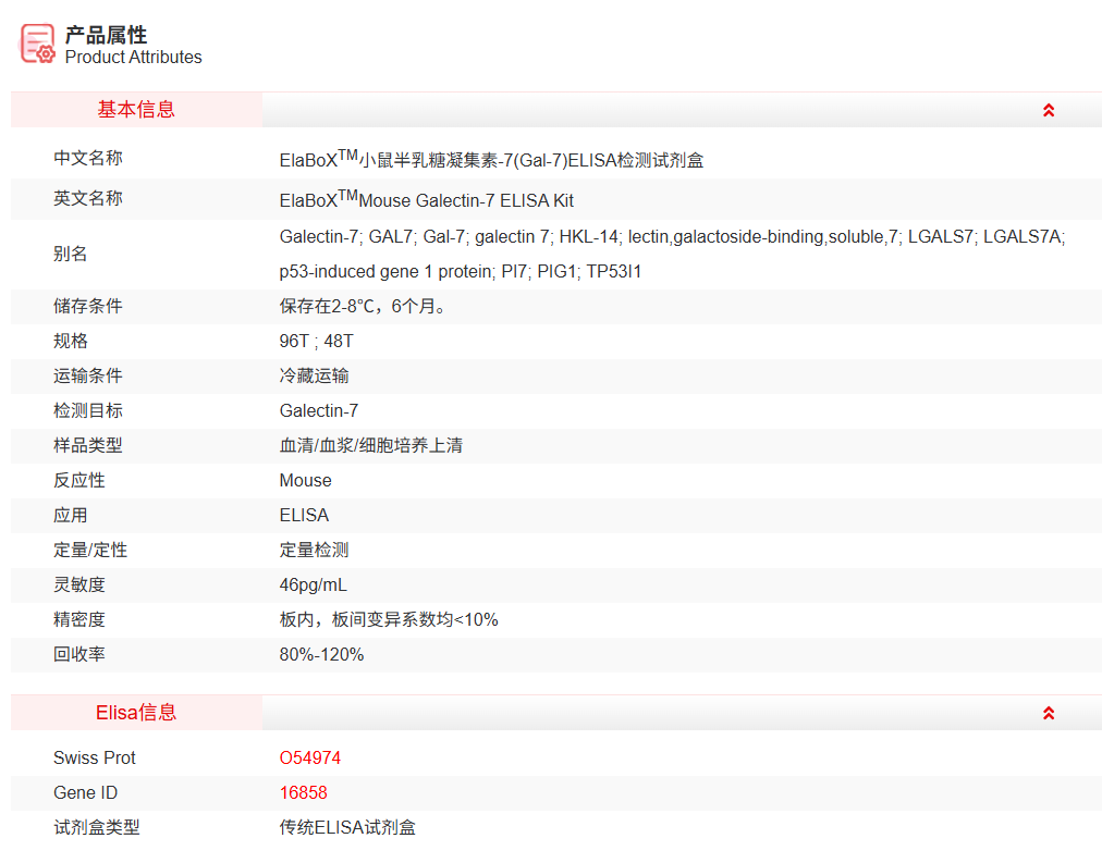 SEKM-0084-48T<br />小鼠半乳糖凝集素-7检