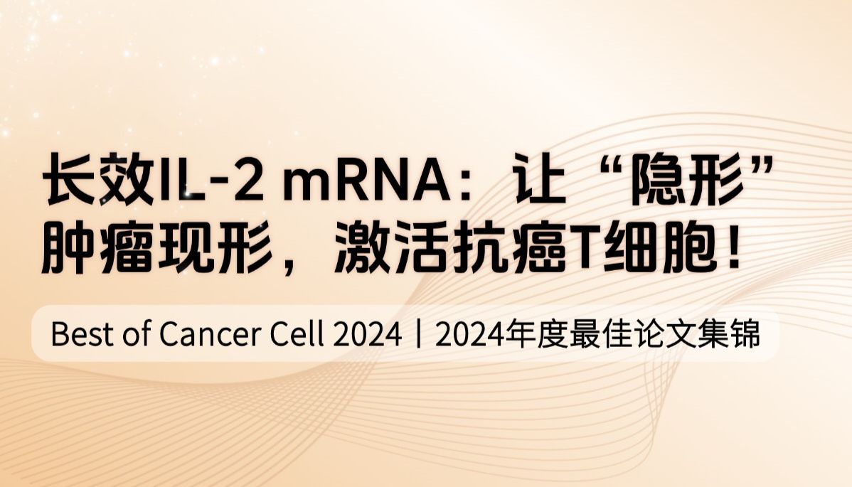 Best of Cancer Cell 2024（四）| 长效IL-2 mRNA：让“隐形”肿瘤现形，激活抗癌T细胞！