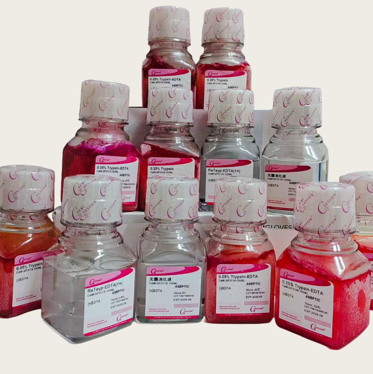 【Genview】0.05%胰蛋白酶消化液(不含酚红，含EDTA)（细胞培养相关试剂）