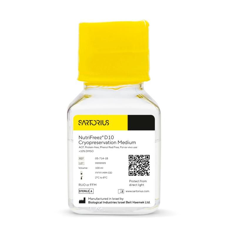 Sartorius 05-714-1B 冻存液NutriFreez® D10, Phenol Red Free 100ml
