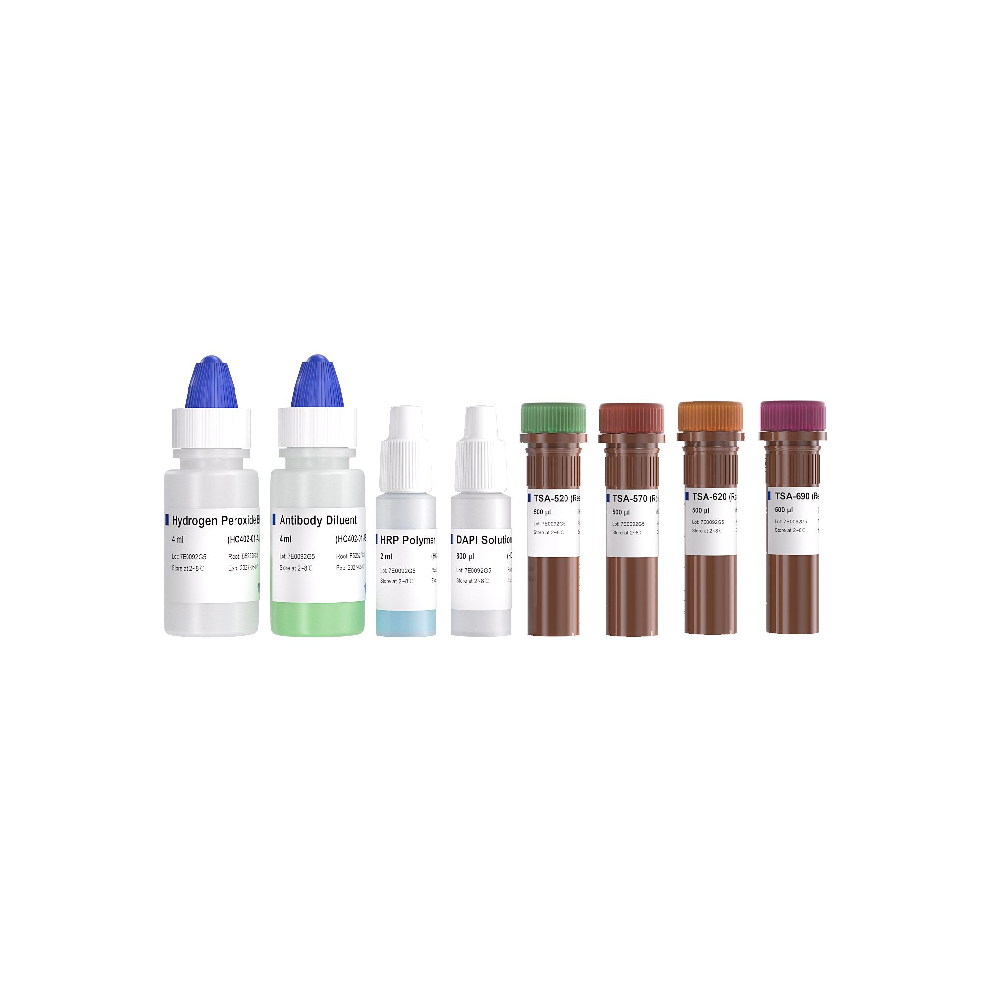 5色免疫组化检测试剂盒（即用型）5-Color TSA IHC Kit（Ready-to-use）（HC402-01）