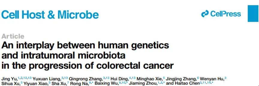 IF=20.5 | 人类遗传学和肿瘤内微生物群在癌症进展中的相互作用