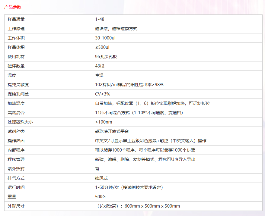 全自动多功能核酸提取仪（3x16通道，96孔板）