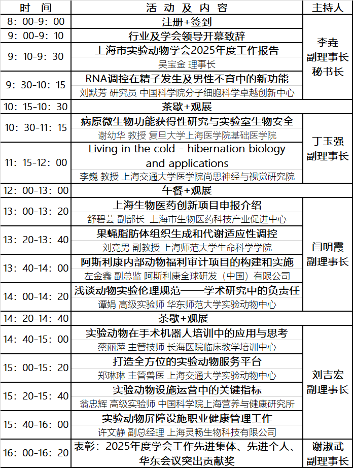 会议邀约 | 南模生物邀您相约2025年度上海市实验动物学会学术年会