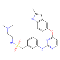 N-(2-(二甲基甲基)乙基)-1-(3-((4-((2-甲基-1H-吲哚-5-基)氧基)吡啶咪丁-2-基)氨基)苯基)甲烷磺酰亚胺，1308672-74-3，Moligand™, 10mM in DMSO，阿拉丁