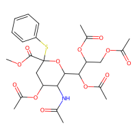 5-乙酰氨基-4,7,8,9-四-O-乙酰基-3,5-二脱氧-2-S-苯基-2-硫代-D-甘油-D-半乳-2-吡喃神经氨酸甲酯，155155-64-9，≥97%, mixture of isomers，阿拉丁