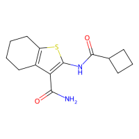 2-(Cyclobutanecarboxamido)-4,5,6,7-tetrahydrobenzo[b]thiophene-3-carboxamide，612829-80-8，10mM in DMSO，阿拉丁