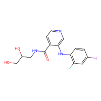 N-[(2S)-2,3-二羟基丙基]-3-[(2-氟-4-碘苯基)氨基]-4-吡啶甲酰胺，1236699-92-5，Moligand™, 10mM in DMSO，阿拉丁
