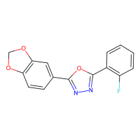 2-(1,3-benzodioxol-5-yl)-5-(2-fluorophenyl)-1,3,4-oxadiazole，69785-85-9，10mM in DMSO，阿拉丁