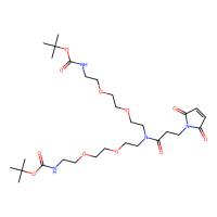 N-马来酰亚胺-N-双(PEG2-NH-Boc),2128735-26-0,≥98%,阿拉丁