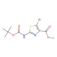 5-溴-2-{<!-- -->{[(叔丁氧基)羰基]氨基} -1,3-噻唑-4-羧酸甲酯，914349-71-6，≥98%，阿拉丁