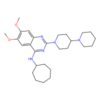 N-cycloheptyl-6,7-dimethoxy-2-(4-piperidin-1-ylpiperidin-1-yl)quinazolin-4-amine，864289-85-0，Moligand™，阿拉丁