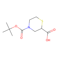 硫吗啉-2,4-二羧酸4-叔丁酯，134676-67-8，≥97%，阿拉丁