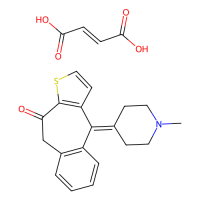 酮替芬延胡索酸,34580-14-8,10mM in DMSO,阿拉丁