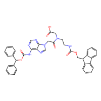 N-[[6-[[(二苯基甲氧基)羰基]氨基]-9H-嘌呤-9-基]乙酰基]-N-[2-[[(9H-芴-9-基甲氧基)羰基]氨基]乙基]甘氨酸，186046-82-2，≥95%，阿拉丁
