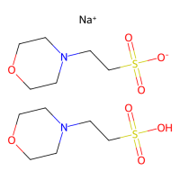 吗啉乙磺酸半钠盐，117961-21-4，≥98%，阿拉丁