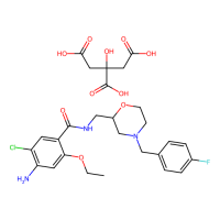 Mosapride Citrate，112885-42-4，10mM in DMSO，阿拉丁
