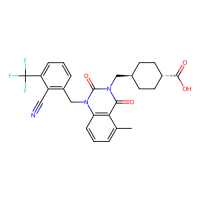 4-[[1-[[2-cyano-3-(trifluoromethyl)phenyl]methyl]-5-methyl-2,4-dioxoquinazolin-3-yl]methyl]cyclohexane-1-carboxylic acid，1498300-35-8，Moligand™，阿拉丁