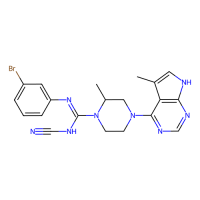 (E,2S)-N-(3-bromophenyl)-N'-cyano-2-methyl-4-{5-methyl-7H-pyrrolo[2,3-d]pyrimidin-4-yl}piperazine-1-carboximidamide，1116571-01-7，Moligand™，阿拉丁