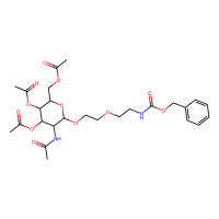 2-乙酰氨基-3,4,6-三-O-乙酰基-1-O-[(N-Cbz-氨基乙氧基)乙氧基] -2-脱氧-β-D-吡喃半乳糖，1261568-35-7，≥98%，阿拉丁