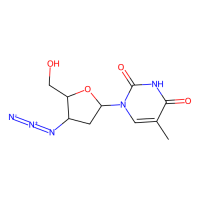 3′-叠氮-3′-脱氧胸苷，30516-87-1，Moligand™, 10mM in DMSO，阿拉丁