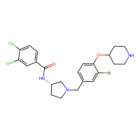N-[(3S)-1-[(3-bromo-4-piperidin-4-yloxyphenyl)methyl]pyrrolidin-3-yl]-3,4-dichlorobenzamide，1055325-25-1，Moligand™，阿拉丁