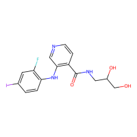 N-[(2S)-2,3-二羟基丙基]-3-[(2-氟-4-碘苯基)氨基]-4-吡啶甲酰胺，1236699-92-5，Moligand™, ≥98%，阿拉丁