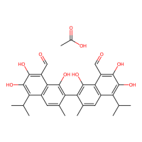 醋酸棉酚,12542-36-8,10mM in DMSO,阿拉丁