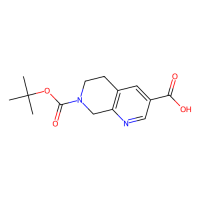 7-[(tert-butoxy)carbonyl]-5,6,7,8-tetrahydro-1,7-naphthyridine-3-carboxylic acid，1245645-20-8，≥97%，阿拉丁