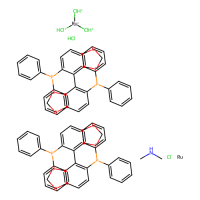 三(μ-氯)双[(S)-(-)-5,5'-双(二苯基膦)-4,4'-联-1,3-苯并二恶茂]二氯化二钌二甲基铵盐，488809-34-3，≥95%，阿拉丁